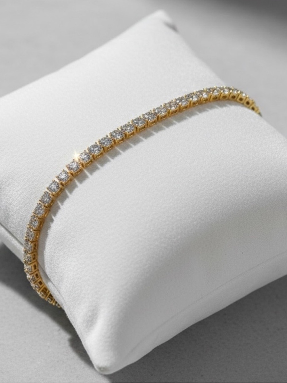 925 Silver, 11.7CTW Moissanite Tennis Bracelet